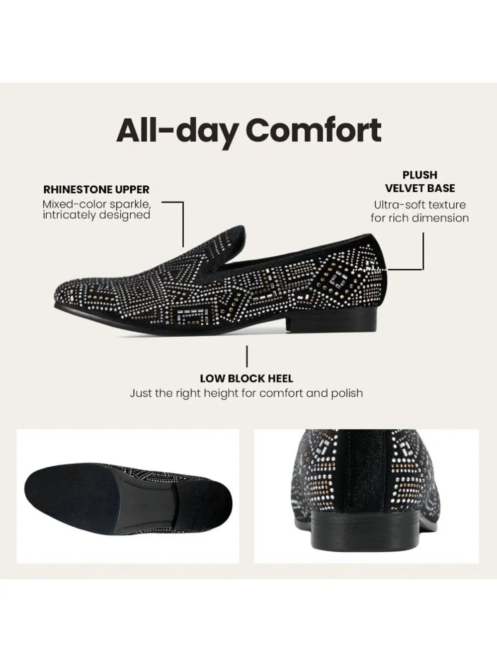 Amali Men's Black Velvet Tuxedo Loafers Slip On Formal Wedding Dress Shoes